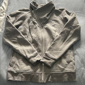 lululemon athletica Light Gray Asymmetrical Zip Hoodie